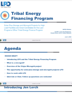 Tribal Energy Financing Program